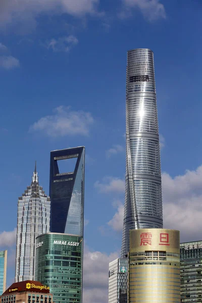 Una Vista Torre Shanghai Más Alto Centro Financiero Mundial Shanghai —  Fotos de Stock