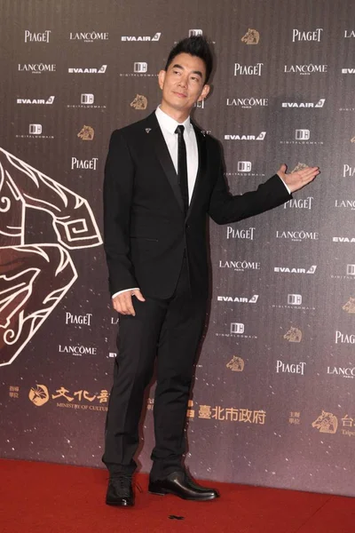 Тайваньский Певец Актер Ричи Джен Прибывает Красную Дорожку Премию Золотая — стоковое фото