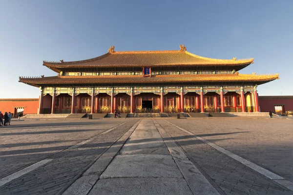 Вид Дворец Музей Известный Город Запретов Закате Пекине Китай Октября — стоковое фото
