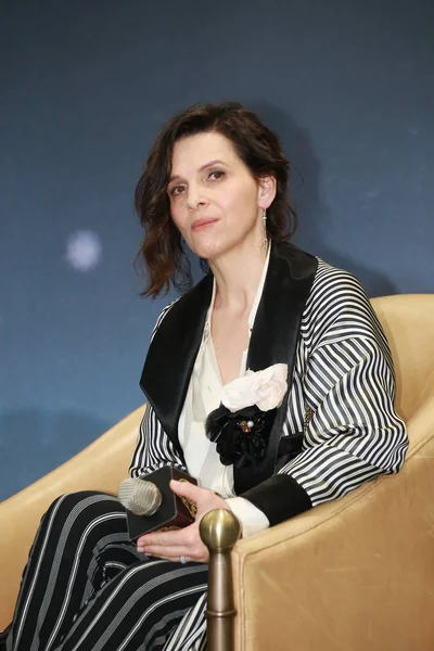Aktris Prancis Juliette Binoche Menghadiri Konferensi Pers Festival Film Golden — Stok Foto