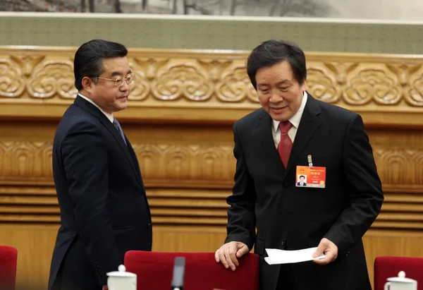 Чжоу Беньшунь Справа Секретарь Провинциального Комитета Коммунистической Партии Китая Кпк — стоковое фото