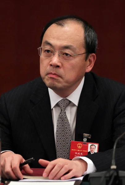 Ruan Chengfa Sedan Sekreterare Wuhan Kommunala Kommittén För Kommunistpartiet Kina — Stockfoto