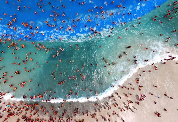 Holidaymakers Have Fun Water Park Cool Scorching Day Luzhou City — Stock Photo, Image