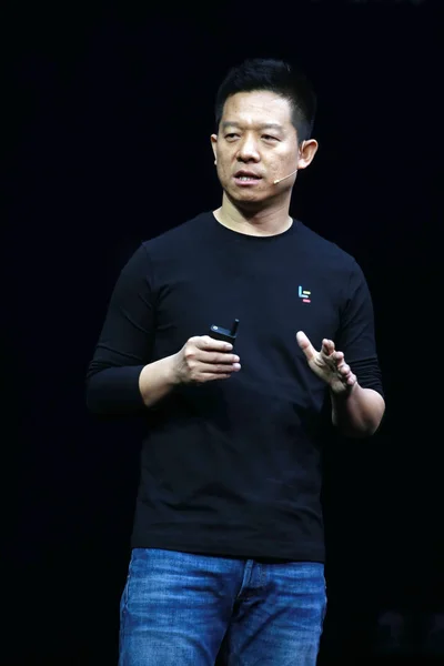 Jia Yueting 창립자 Ceo의 Leshi Letv Leeco로 알려진 베이징에서에서 회견에서 — 스톡 사진