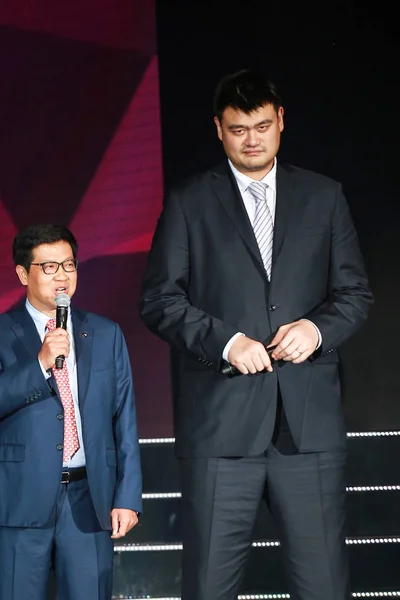 Retired Chinese Basketball Star Yao Ming Right Attends Concert Reality — Stock Photo, Image