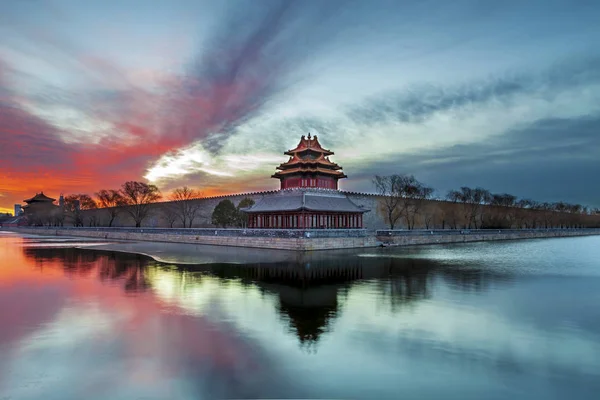 Nézd Torony Palota Múzeum Ismert Mint Tiltott Város Sunrise Pekingben — Stock Fotó