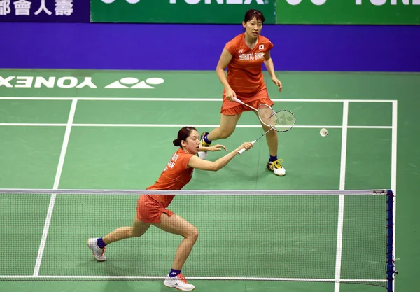 Koharu Yonemoto Främre Och Shiho Tanaka Japan Tävla Mot Chen — Stockfoto