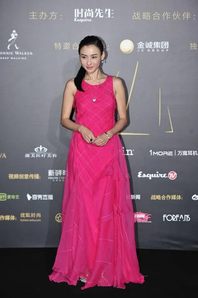 Гонконгская Актриса Сесилия Чунг Прибывает Красную Дорожку Человека Эсквайра Лучшую — стоковое фото