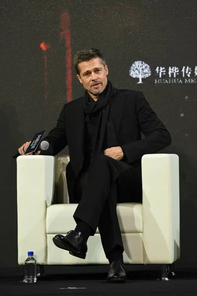 Abd Aktör Brad Pitt Şanghay Çin Müttefik Onun Yeni Film — Stok fotoğraf