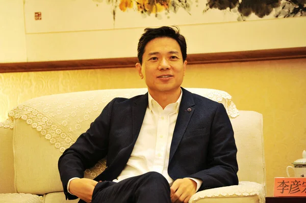 Robin Yanhong Předseda Představenstva Generální Ředitel Baidu Účastní Slavnostním Podpisu — Stock fotografie