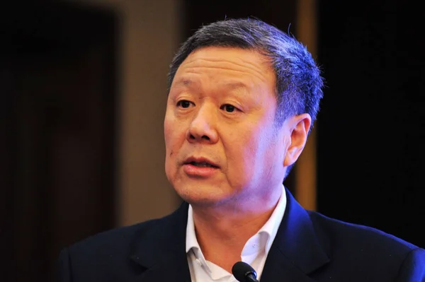 Wang Xiaochu Předseda Představenstva Generální Ředitel Čína Unicom Mluví Během — Stock fotografie