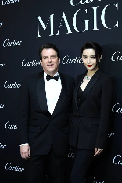 Actriz China Fan Bingbing Derecha Asiste Exposición Joyería Cartier Magicien —  Fotos de Stock
