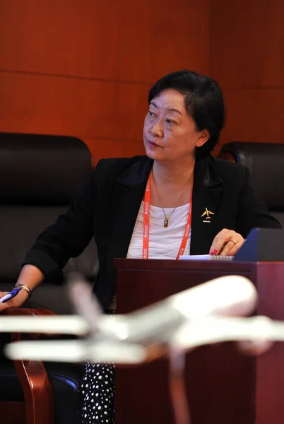 Xiaochun Vice Presidente Airbus China Participa Uma Conferência Imprensa Durante — Fotografia de Stock