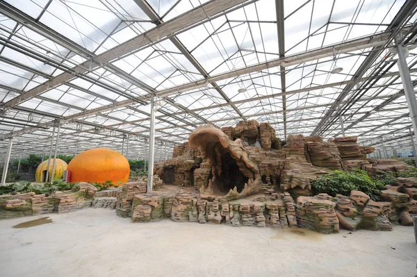 View Indoor Smog Proof Garden Built Coal Mine Owner Qixian — Stock Photo, Image
