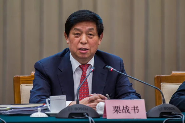 Zhanshu Director Oficina General Del Partido Comunista China Cpc Habla — Foto de Stock