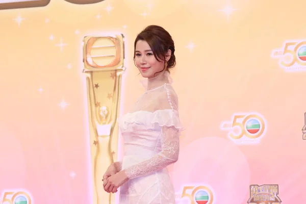 Hong Kong Színésznő Priscilla Wong Érkezik Vörös Szőnyegen 2016 Tvb — Stock Fotó