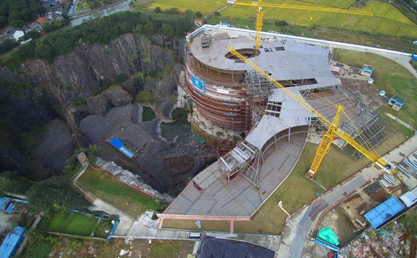 Den Femstjärniga Shanghai Tianmashan Pit Hotel Även Känd Som Shimao — Stockfoto