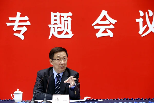 Han Zheng Secretario Del Comité Municipal Shanghai Del Partido Comunista —  Fotos de Stock