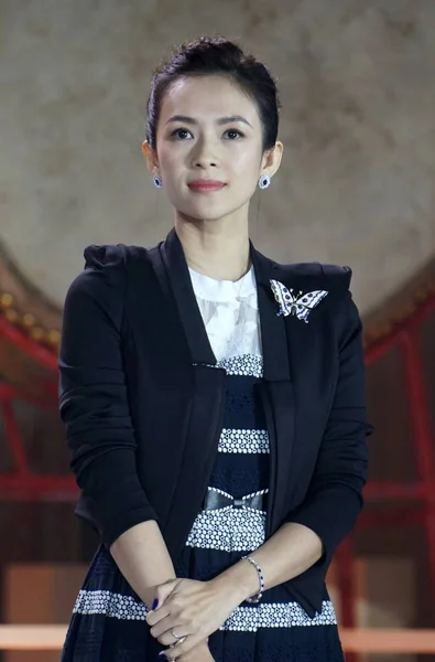 Actriz China Zhang Ziyi Asiste Evento Promocional Para Proyecto Propiedad — Foto de Stock