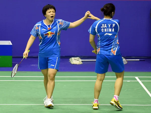 Chen Qingchen Left Jia Yifan China React Scoring Koharu Yonemoto — Stock Photo, Image