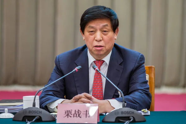 Zhanshu Director Oficina General Del Partido Comunista China Cpc Habla —  Fotos de Stock