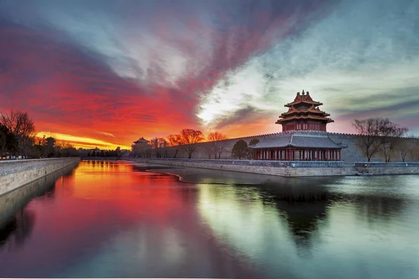View Turret Palace Museum Also Known Forbidden City Sunrise Beijing — Stock Photo, Image