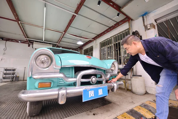 Propietario Del Automóvil Vintage Phoenix Años Limpia Sedán Después Dos — Foto de Stock