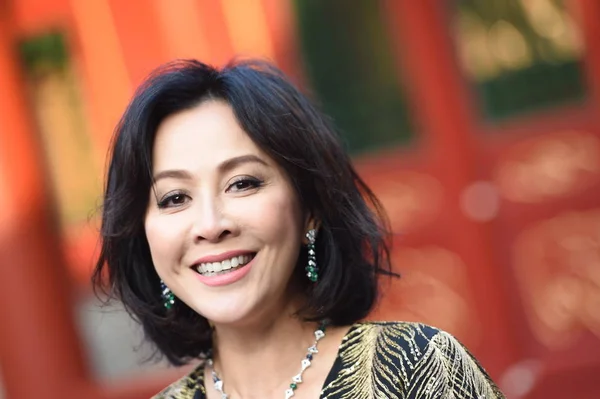 Actriz Hong Kong Carina Lau Posa Mientras Llega Exposición Joyería — Foto de Stock