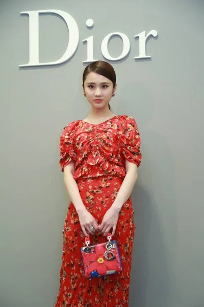 Aktris Cina Zhang Huiwen Tiba Untuk Pesta Dior Lady Art — Stok Foto