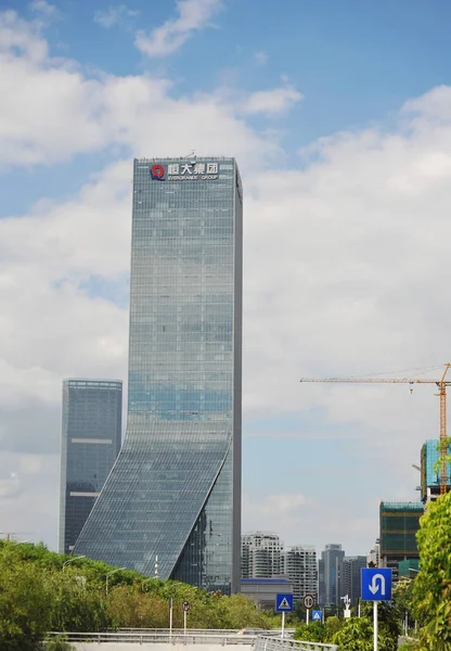 Veduta Edificio Uffici Del Gruppo Evergrande Nella Città Shenzhen Provincia — Foto Stock