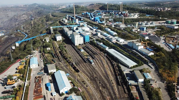 Flygfoto Fushun West Öppna Coal Mine Den Största Öppna Kol — Stockfoto