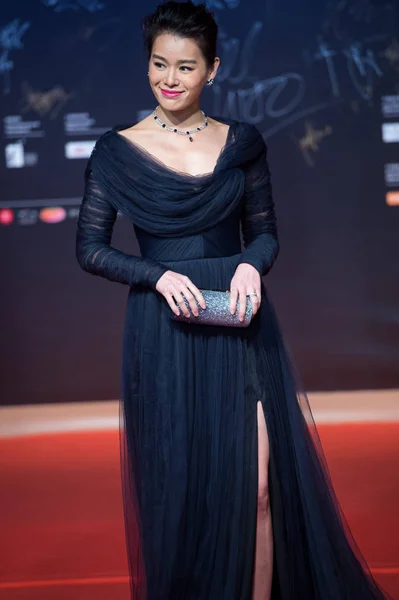 香港女優 Myolie 到着第 回のレッド カーペットの国際映画祭 賞マカオ マカオ 2016 — ストック写真
