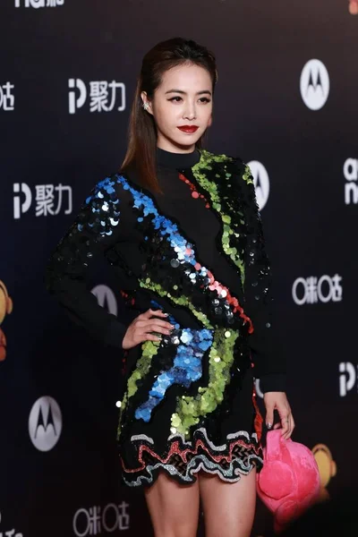 Taiwanese Singer Jolin Tsai Arrives Red Carpet 10Th Migu Music — Stock Photo, Image