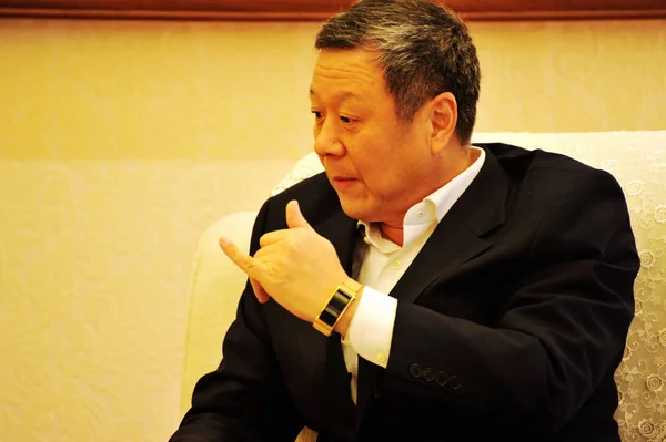 Wang Xiaochu Πρόεδρος Και Διευθύνων Σύμβουλος Της Κίνα Unicom Παρακολουθεί — Φωτογραφία Αρχείου