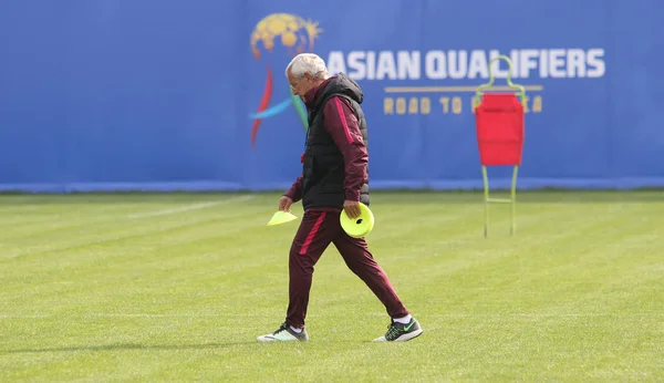 Cheftrainer Marcello Lippi Der Chinesischen Männer Fußballnationalmannschaft Nimmt November 2016 — Stockfoto