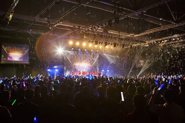 Участники Японской Идол Группы Nmb48 Выступают Nmb48 Asia Tour 2017 — стоковое фото