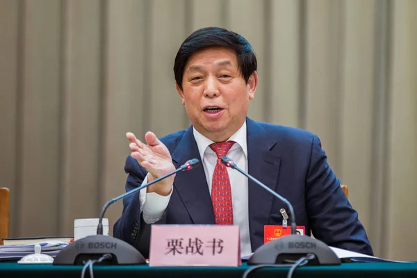 Zhanshu Generaldirektør Kinas Kommunistiske Parti Cpc Taler Ved Paneldrøftelse Guizhou - Stock-foto