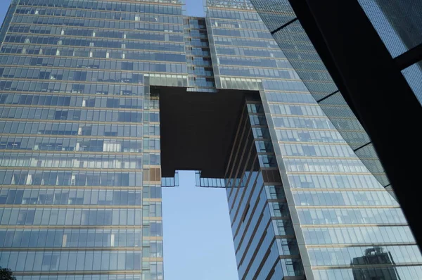 Vista Arranha Céu Forma Calças Jin Hongqiao International Center Também — Fotografia de Stock