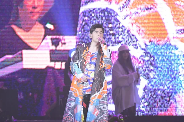 Cantante Taiwanese Jay Chou Esibisce All Ultimo Concerto Taipei Durante — Foto Stock