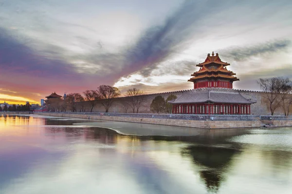 View Turret Palace Museum Also Known Forbidden City Sunrise Beijing — Stock Photo, Image