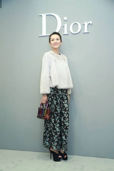 Čínská Herečka Zhang Ziyi Přichází Pro Stranu Dior Lady Umění — Stock fotografie