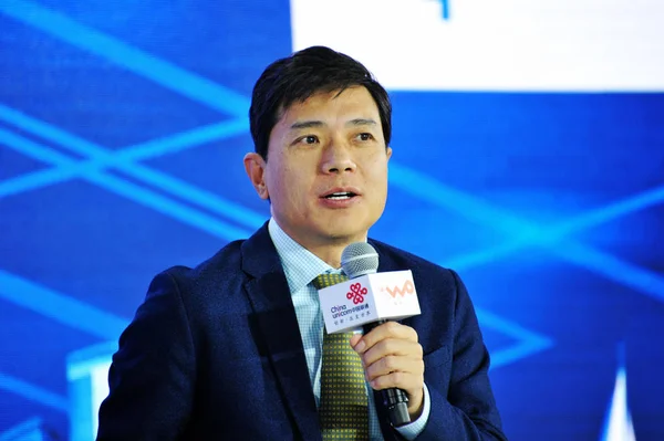 Robin Yanhong Presidente Ceo Baidu Participa Conferência Parceiros China Unicom — Fotografia de Stock