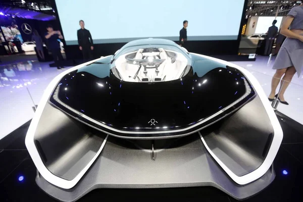 Carro Conceito Elétrico Faraday Future Zero1 Está Exibição Durante Show — Fotografia de Stock