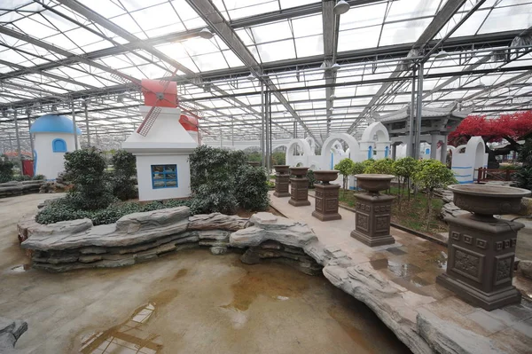 View Indoor Smog Proof Garden Built Coal Mine Owner Qixian — Stock Photo, Image