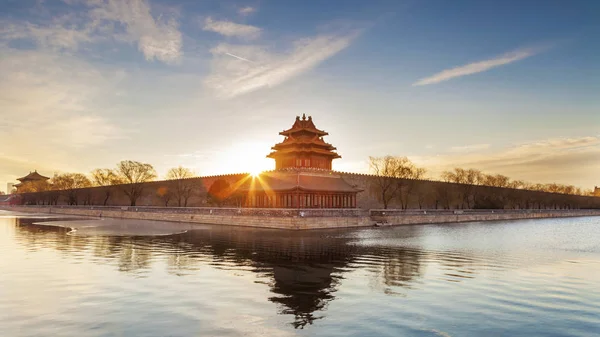 View Turret Palace Museum Also Known Forbidden City Sunrise Beijing — Stock Photo, Image