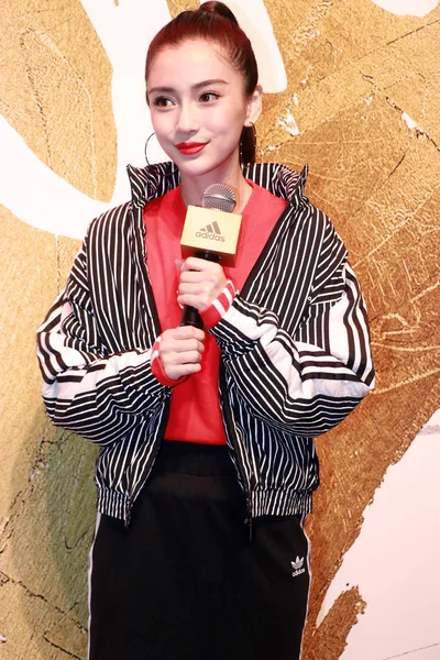 香港女演员安更 Aby 出席2019年1月11日在中国上海为阿迪达斯举办的促销活动 — 图库照片