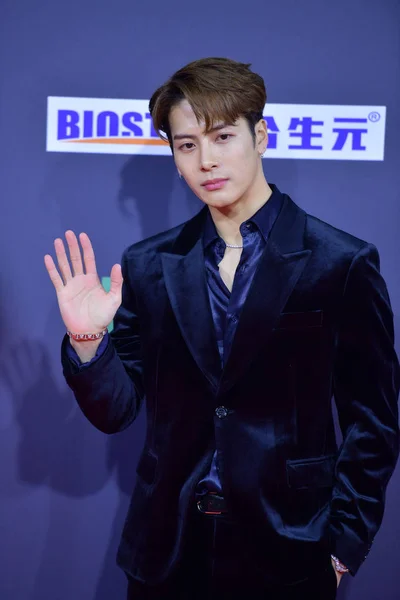 Cantante Actor Hong Kong Jackson Wang Del Grupo Chicos Surcoreanos — Foto de Stock