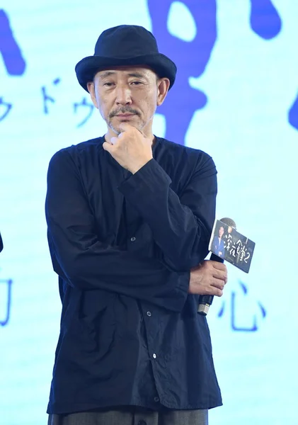 Der Japanische Schauspieler Kaoru Kobayashi Bei Einer Pressekonferenz Seinem Film — Stockfoto