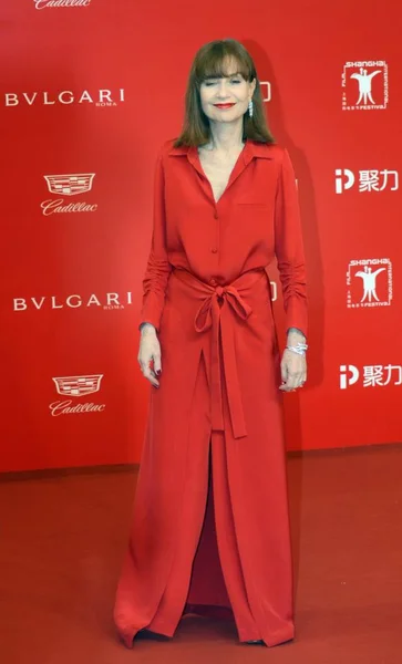 Actriz Francesa Isabelle Huppert Llega Alfombra Roja Para Ceremonia Clausura — Foto de Stock