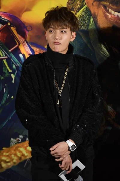 中国歌手 演员黄子涛 出席了他的新片 铁路老虎 的首映式 2016年12月22日 — 图库照片